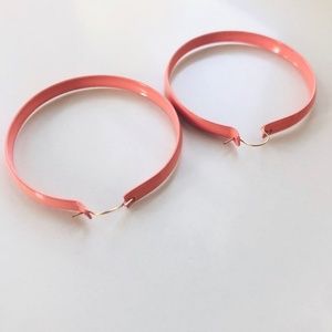 COPY - Vintage Salmon Mod Enamel Hoops